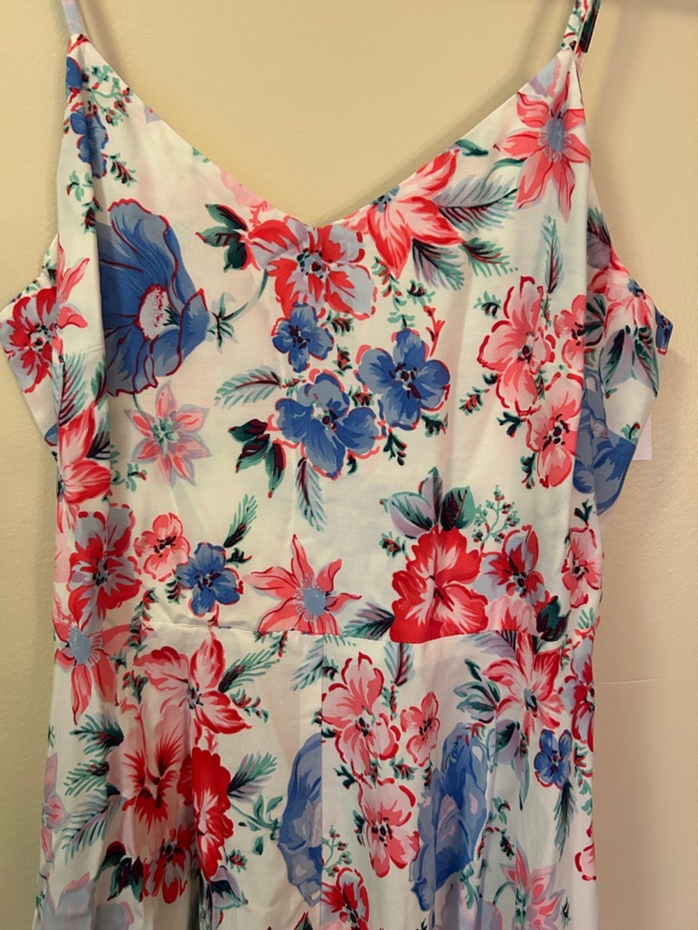Gap Floral Mini Dress XS NWT Spaghetti Strap Fit & Flare Summer Cottagecore Pink - Picture 2 of 4